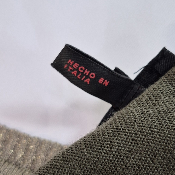 Escada Vintage Metallic Gold Knit Cardigan Sweater 3/4 Sleeve 46 XXL - Picture 12 of 13